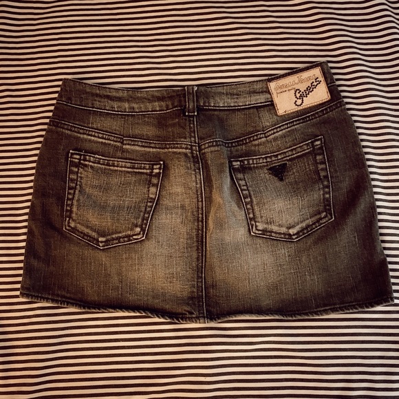 Anthracite Grey Mini Denim Skirt - Picture 2 of 2